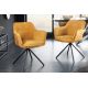 Seturi scaune, HoReCa - Set de 2 scaune pivotante Verona, galben mustar