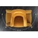 Seturi scaune, HoReCa - Set de 2 scaune pivotante Verona, galben mustar