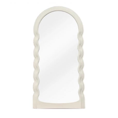 Oglinzi - Oglinda de perete design modern Wave 160cm, alb A-45941 VC