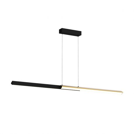 Pendule, Lustre suspendate - Lustra LED, Design Liniar, 44W 3000K BLACK-BRASS ZB-2559
