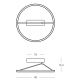 Plafoniere - Plafoniera LED, Design Circular, 26W 3000K BRASS ZB-2564
