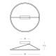 Plafoniere - Plafoniera LED, Design Circular, 42W 3000K BLACK ZB-2562