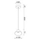 Pendule, Lustre suspendate - Pendul LED design minimalist modern, GRUISSAN negru MA-8466