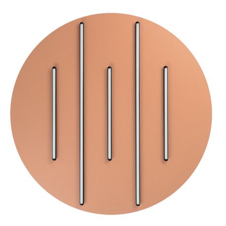 Plafoniere - Plafoniera LED 52W 3000K BLACK STICK-BRICK RED ZB-2571