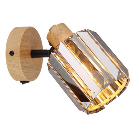 Aplice, corpuri de iluminat pentru pereti - Aplica de perete, Cristal K9 fumuriu, Run 80040146 GL