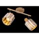 Aplice, corpuri de iluminat pentru pereti - Aplica de perete sau tavan, Cristal K9 fumuriu, 2xE14, Run 80040246 GL