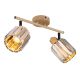 Aplice, corpuri de iluminat pentru pereti - Aplica de perete sau tavan, Cristal K9 fumuriu, 2xE14, Run 80040246 GL