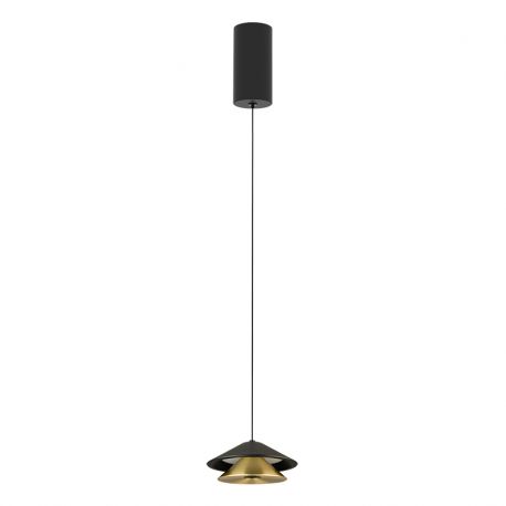 Pendule, Lustre suspendate - Pendul LED modern 7W BLACK-BRUSHED GOLD ZB-25347