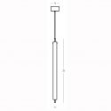 Pendul LED Vertical, Cilindric 20W 3000K BRUSHED GOLD ZB-25168