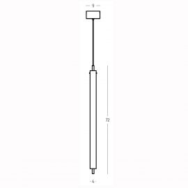 Pendul LED Vertical, Cilindric 20W 3000K BRUSHED GOLD ZB-25168