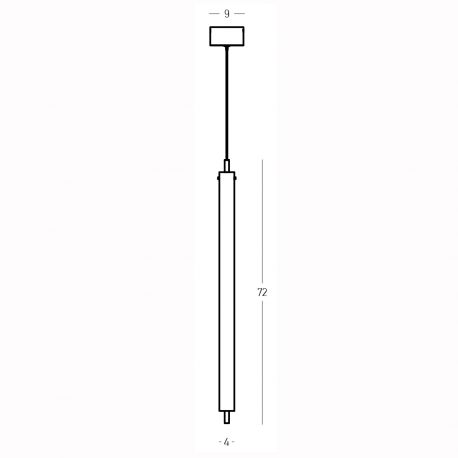 Pendule, Lustre suspendate - Pendul LED Vertical, Cilindric 20W 3000K BRUSHED GOLD ZB-25168