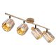 Aplice, corpuri de iluminat pentru pereti - Plafoniera, Cristal K9 fumuriu, 4xE14, Run 80040446 GL