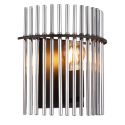 Aplica de perete, Metal Negru, Sticla Fumurie, GORLEY 15698W GL