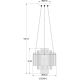 Pendule, Lustre suspendate - Lustra suspendata, Metal Negru, Sticla Fumurie, GORLEY 15698H2 GL