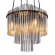 Pendule, Lustre suspendate - Lustra suspendata, Metal Negru, Sticla Fumurie, GORLEY 15698H2 GL