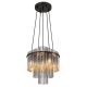 Pendule, Lustre suspendate - Lustra suspendata, Metal Negru, Sticla Fumurie, GORLEY 15698H2 GL