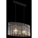 Pendule, Lustre suspendate - Lustra suspendata, Metal Negru, Sticla Fumurie, GORLEY 15698H3 GL