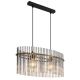 Pendule, Lustre suspendate - Lustra suspendata, Metal Negru, Sticla Fumurie, GORLEY 15698H3 GL