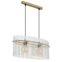 Lustra suspendata, Metal Auriu Mat, Sticla Opaca, GORLEY 15698H3M GL