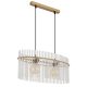 Lustra suspendata, Metal Auriu Mat, Sticla Opaca, GORLEY 15698H3M GL