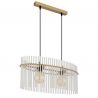 Lustra suspendata, Metal Auriu Mat, Sticla Opaca, GORLEY 15698H3M GL