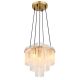 Pendule, Lustre suspendate - Lustra suspendata, Metal Auriu Mat, Sticla Opaca, GORLEY 15698H2M GL