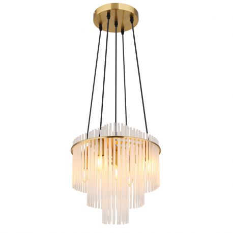 Pendule, Lustre suspendate - Lustra suspendata, Metal Auriu Mat, Sticla Opaca, GORLEY 15698H2M GL
