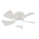 Lustre cu ventilator - Lustra LED cu ventilator si telecomanda HINES alb 40cm, 03609W GL