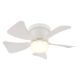 Lustre cu ventilator - Lustra LED cu ventilator si telecomanda HINES alb 40cm, 03609W GL