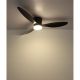 Lustre cu ventilator - Lustra LED cu ventilator si telecomanda ARMANDO negru 03666S GL