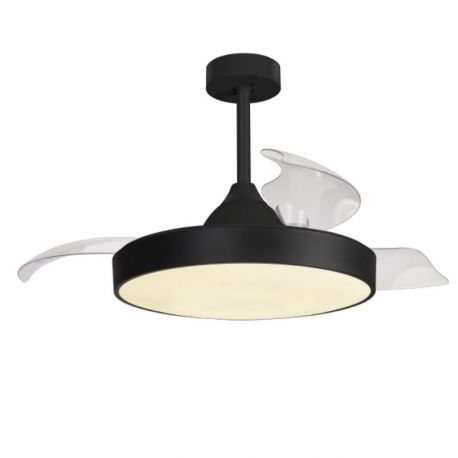 Lustre cu ventilator - Lustra LED CCT cu ventilator si telecomanda ALASKA negru MA-8754