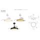 Lustre cu ventilator - Lustra LED CCT cu ventilator si telecomanda ALASKA negru MA-8754