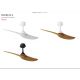 Lustre cu ventilator - Ventilator cu 2 palete si telecomanda IPANEMA II negru/ aspect lemn MA-9038