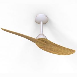 Lustre cu ventilator - Ventilator cu 2 palete si telecomanda IPANEMA II alb/ aspect lemn MA-9039