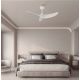 Lustre cu ventilator - Ventilator cu 3 palete si telecomanda IPANEMA III alb/ aspect lemn MA-9042