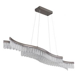 Lustra suspendata, Metal Grafit Mat, Cristale Acrilice, JULIET 67348H GL