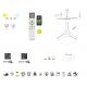 Lustre cu ventilator - Lustra LED CCT cu ventilator si telecomanda THAI negru/ aspect lemn MA-8716