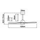 Lustre cu ventilator - Lustra LED CCT cu ventilator si telecomanda THAI negru/ aspect lemn MA-8716