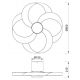 Lustre cu ventilator - Lustra LED, Ventilator minimalist cu telecomanda, ROSE aspect lemn MA-8707