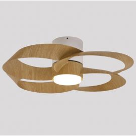 Lustre cu ventilator - Lustra LED, Ventilator minimalist cu telecomanda, ROSE aspect lemn MA-8707
