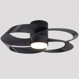 Lustre cu ventilator - Lustra LED, Ventilator minimalist cu telecomanda, ROSE negru MA-8706