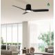 Lustre cu ventilator - Lustra LED, Ventilator cu telecomanda, USHUAIA aspect lemn MA-8719