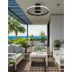 Lustre cu ventilator - Lustra LED, Ventilator cu telecomanda, SOHO aspect lemn MA-8722