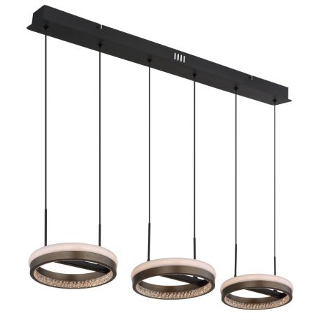 Pendule, Lustre suspendate - Lustra cu 3 pendule LED CCT DELLA 67179H2 GL