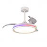 Lustra LED RGB CCT cu ventilator si telecomanda NORTH alb MA-8729