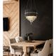 Pendule, Lustre suspendate - Lustra suspendata, Metal Negru, Cristale K5, ELEOS 63149-3 GL