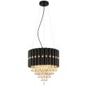 Lustra suspendata, Metal Negru, Cristale K5, ELEOS 63149-3 GL