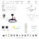 Lustre cu ventilator - Lustra LED RGB CCT cu ventilator si telecomanda SIBERIA Mini MA-8761