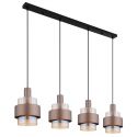 Lustra cu 4 pendule, Sticla Chihlimbar, Metal Bronz, MILLEY 15560-4HA GL