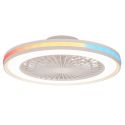 Lustra LED RGB CCT cu ventilator si telecomanda GAMER big alb MA-7861